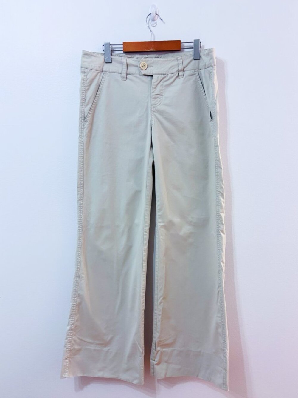 JACOB CONNEXION Beige Wide Leg Pants | Low Rise Casual | Size 11/12